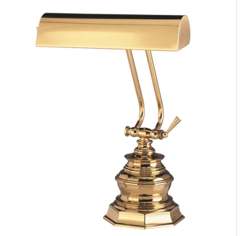 Lampe de bureau/piano 10" en Laiton Poli
