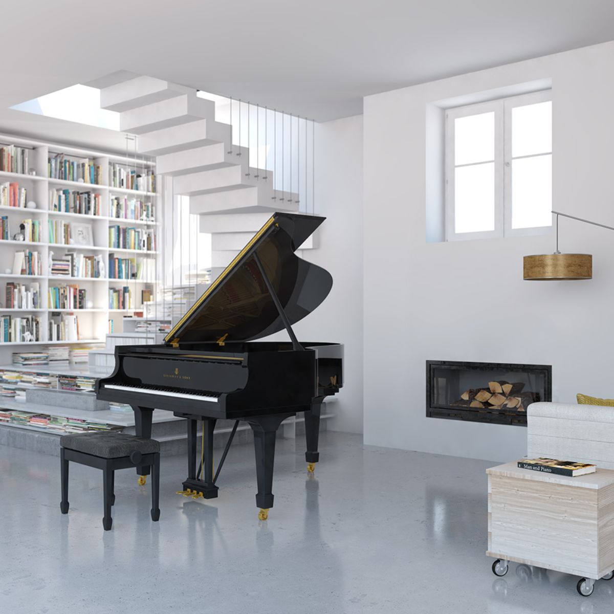 Steinway & Sons Living Room Grand Piano Model O - 5' 11''
