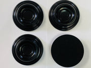 Sous pattes medium en plastique noir (Set of 4)