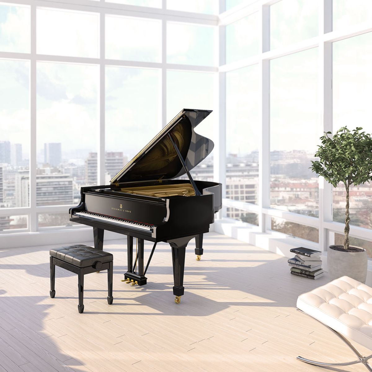 Piano à queue Steinway & Sons modèle A-188 - Salon